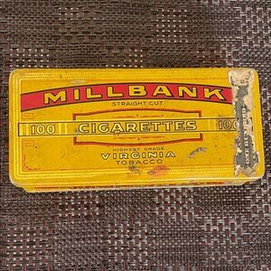 Yellow Millbank Antique Cigarette Tin